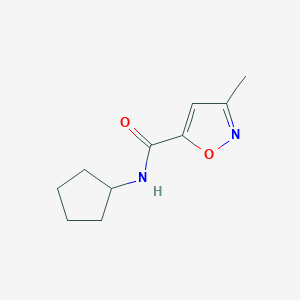 molecular formula C10H14N2O2 B14996019 N-cyclopentyl-3-methylisoxazole-5-carboxamide 
