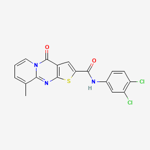 molecular formula C18H11Cl2N3O2S B14996167 N-(3,4-dichlorophenyl)-9-methyl-4-oxo-4H-pyrido[1,2-a]thieno[2,3-d]pyrimidine-2-carboxamide 