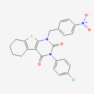 molecular formula C23H18ClN3O4S B14996230 3-(4-chlorophenyl)-1-(4-nitrobenzyl)-5,6,7,8-tetrahydro[1]benzothieno[2,3-d]pyrimidine-2,4(1H,3H)-dione 