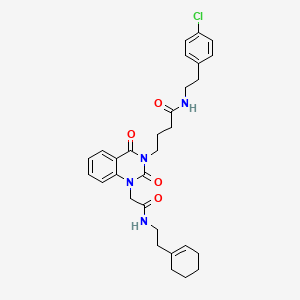 molecular formula C30H35ClN4O4 B14996259 N-[2-(4-chlorophenyl)ethyl]-4-[1-(2-{[2-(cyclohex-1-en-1-yl)ethyl]amino}-2-oxoethyl)-2,4-dioxo-1,4-dihydroquinazolin-3(2H)-yl]butanamide 