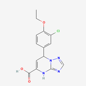 molecular formula C14H13ClN4O3 B14996280 7-(3-Chloro-4-ethoxyphenyl)-4,7-dihydro[1,2,4]triazolo[1,5-a]pyrimidine-5-carboxylic acid 