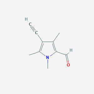 molecular formula C10H11NO B149963 3-Ethynyl-1,2,4-trimethylpyrrole-5-carboxaldehyde CAS No. 136558-73-1