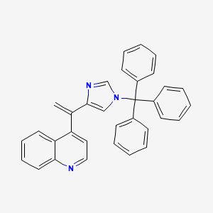 molecular formula C33H25N3 B1499643 quinoline,4-[1-[1-(triphenylmethyl)-1h-imidazol-4-yl]ethenyl]- 