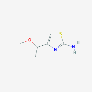 molecular formula C6H10N2OS B1499663 2-Thiazolamine, 4-(1-methoxyethyl)- 