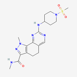 1H-Pyrazolo[4,3-h]quinazoline-3-carboxamide, 4,5-dihydro-N,1-dimethyl-8-[[1-(methylsulfonyl)-4-piperidinyl]amino]-