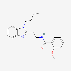 molecular formula C21H25N3O2 B14997458 N-[2-(1-butyl-1H-benzimidazol-2-yl)ethyl]-2-methoxybenzamide 
