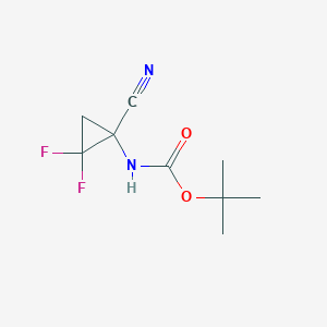 molecular formula C9H12F2N2O2 B1499746 tert-Butyl (1-cyano-2,2-difluorocyclopropyl)carbamate CAS No. 1031926-85-8