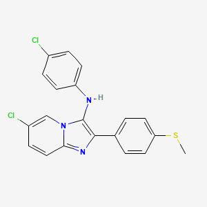 molecular formula C20H15Cl2N3S B14997566 6-chloro-N-(4-chlorophenyl)-2-[4-(methylsulfanyl)phenyl]imidazo[1,2-a]pyridin-3-amine 