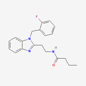 molecular formula C20H22FN3O B14997700 N-{2-[1-(2-fluorobenzyl)-1H-benzimidazol-2-yl]ethyl}butanamide 