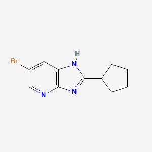 molecular formula C11H12BrN3 B1499771 6-Bromo-2-cyclopentyl-3H-imidazo[4,5-B]pyridine CAS No. 947533-90-6
