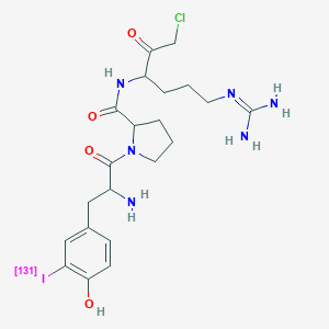 molecular formula C21H30ClIN6O4 B149979 Iodotyrosyl-prolyl-arginyl chloromethyl ketone CAS No. 126251-21-6