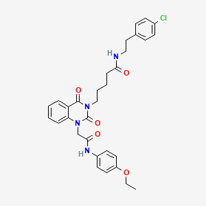 molecular formula C31H33ClN4O5 B14997900 N-[2-(4-chlorophenyl)ethyl]-5-(1-{[(4-ethoxyphenyl)carbamoyl]methyl}-2,4-dioxo-1,2,3,4-tetrahydroquinazolin-3-yl)pentanamide 