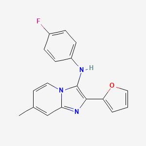 molecular formula C18H14FN3O B14998037 N-(4-fluorophenyl)-2-(furan-2-yl)-7-methylimidazo[1,2-a]pyridin-3-amine 