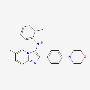 molecular formula C25H26N4O B14998236 6-methyl-N-(2-methylphenyl)-2-[4-(morpholin-4-yl)phenyl]imidazo[1,2-a]pyridin-3-amine 