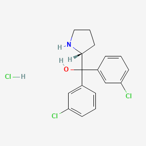 B1499828 (R)-a,a-bis(3-Chlorophenyl)-2-pyrrolidinemethanol hydrochloride CAS No. 131180-59-1