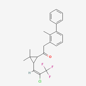 molecular formula C23H22ClF3O2 B1499829 2-Methyl-3-phenylbenzyl-3-(2-chloro-3,3,3-trifluoroprop-1-en-1-yl)2,2-dimethyl cyclopanecarboxylate CAS No. 99267-18-2