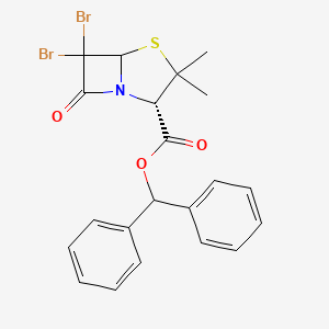 molecular formula C21H19Br2NO3S B1499834 Diphenylmethyl (2S)-6,6-dibromo-3,3-dimethyl-7-oxo-4-thia-1-azabicyclo[3.2.0]heptane-2-carboxylate CAS No. 75527-84-3