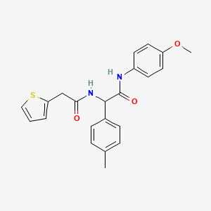 molecular formula C22H22N2O3S B14998422 N-(4-methoxyphenyl)-2-(4-methylphenyl)-2-[(thiophen-2-ylacetyl)amino]acetamide 