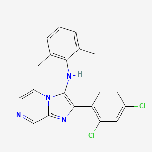 molecular formula C20H16Cl2N4 B14998611 2-(2,4-dichlorophenyl)-N-(2,6-dimethylphenyl)imidazo[1,2-a]pyrazin-3-amine 