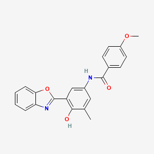 molecular formula C22H18N2O4 B14998709 N-[3-(1,3-benzoxazol-2-yl)-4-hydroxy-5-methylphenyl]-4-methoxybenzamide 