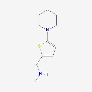 molecular formula C11H18N2S B1499988 N-Methyl-[(5-piperidinothien-2-yl)methyl]amine CAS No. 953409-06-8