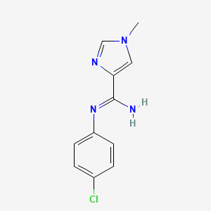 molecular formula C11H11ClN4 B1500005 N-(4-Chlorophenyl)1-methyl-1H-imidazole-4-carboximidamide CAS No. 959604-71-8
