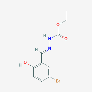 molecular formula C10H11BrN2O3 B15000078 ethyl (2E)-2-(5-bromo-2-hydroxybenzylidene)hydrazinecarboxylate 