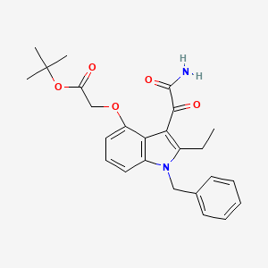 molecular formula C25H28N2O5 B1500013 tert-butyl 2-(3-(2-amino-2-oxoacetyl)-1-benzyl-2-ethyl-1H-indol-4-yloxy)acetate CAS No. 889675-08-5