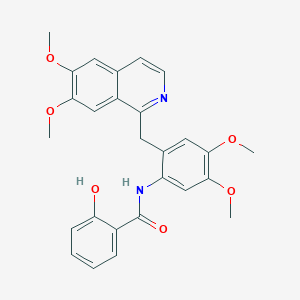 molecular formula C27H26N2O6 B15000559 N-{2-[(6,7-dimethoxyisoquinolin-1-yl)methyl]-4,5-dimethoxyphenyl}-2-hydroxybenzamide 