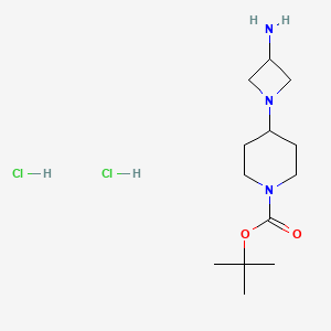 molecular formula C13H27Cl2N3O2 B1500063 tert-Butyl 4-(3-aminoazetidin-1-yl)piperidine-1-carboxylate dihydrochloride CAS No. 1179361-59-1