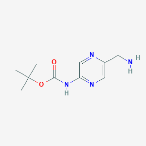 molecular formula C10H16N4O2 B1500067 tert-butyl N-[5-(aminomethyl)pyrazin-2-yl]carbamate CAS No. 369638-71-1