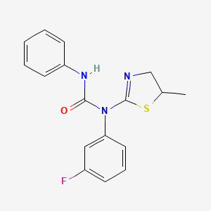 molecular formula C17H16FN3OS B15001226 1-(3-Fluorophenyl)-1-(5-methyl-4,5-dihydro-1,3-thiazol-2-yl)-3-phenylurea 