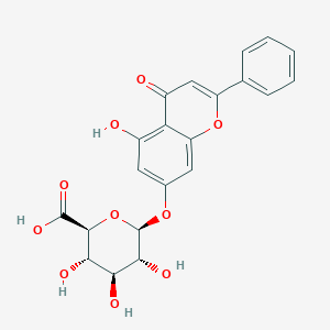 molecular formula C21H18O10 B150014 Chrysin-7-O-glucuronide CAS No. 35775-49-6