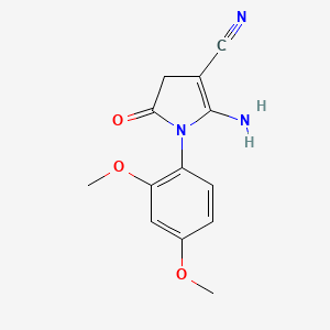 molecular formula C13H13N3O3 B15001469 2-amino-1-(2,4-dimethoxyphenyl)-5-oxo-4,5-dihydro-1H-pyrrole-3-carbonitrile 