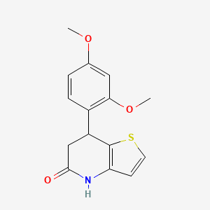 molecular formula C15H15NO3S B15001547 7-(2,4-dimethoxyphenyl)-6,7-dihydrothieno[3,2-b]pyridin-5(4H)-one 