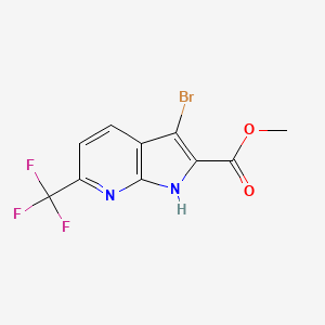 molecular formula C10H6BrF3N2O2 B1500161 Methyl 3-bromo-6-(trifluoromethyl)-1H-pyrrolo[2,3-B]pyridine-2-carboxylate CAS No. 952800-37-2