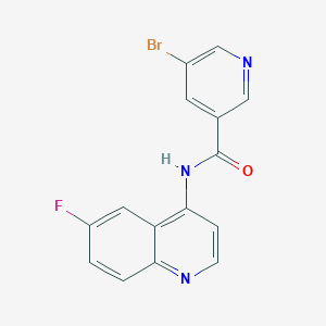 molecular formula C15H9BrFN3O B15001696 5-bromo-N-(6-fluoroquinolin-4-yl)pyridine-3-carboxamide 