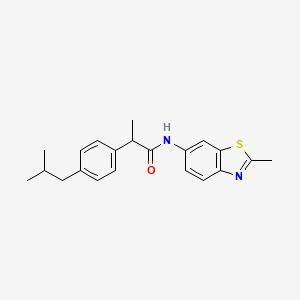 molecular formula C21H24N2OS B15001897 N-(2-methyl-1,3-benzothiazol-6-yl)-2-[4-(2-methylpropyl)phenyl]propanamide 