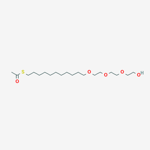 molecular formula C19H38O5S B015002 22-Keto-21-thia-3,6,9-trioxatricosan-1-OL CAS No. 130727-50-3