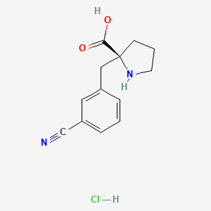 (S)-2-(3-Cyanobenzyl)pyrrolidine-2-carboxylic acid hydrochloride