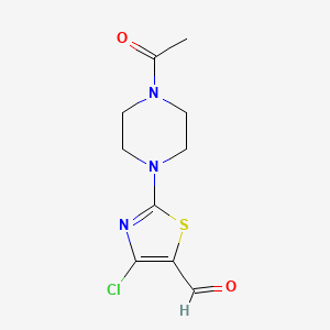 4-Chloro-2-(1-acetyl-4-piperazinyl)-5-thiazolecarboxaldehyde