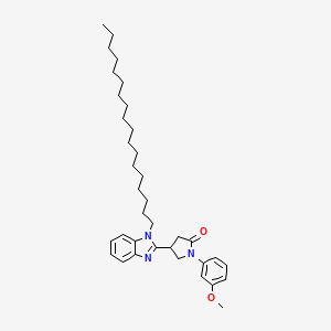 molecular formula C36H53N3O2 B15002097 1-(3-methoxyphenyl)-4-(1-octadecyl-1H-benzimidazol-2-yl)pyrrolidin-2-one 