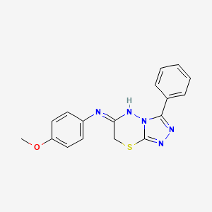 molecular formula C17H15N5OS B15002142 N-(4-methoxyphenyl)-3-phenyl-7H-[1,2,4]triazolo[3,4-b][1,3,4]thiadiazin-6-amine 