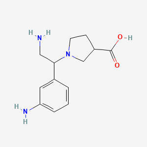 1-[2-Amino-1-(3-aminophenyl)ethyl]pyrrolidine-3-carboxylic acid