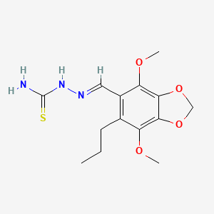 molecular formula C14H19N3O4S B15002224 (2E)-2-[(4,7-dimethoxy-6-propyl-1,3-benzodioxol-5-yl)methylidene]hydrazinecarbothioamide 