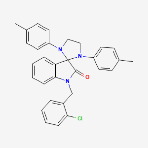 molecular formula C31H28ClN3O B15002258 1'-(2-chlorobenzyl)-1,3-bis(4-methylphenyl)spiro[imidazolidine-2,3'-indol]-2'(1'H)-one 