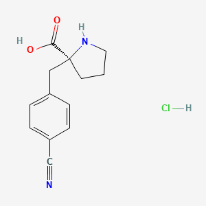 (S)-2-(4-Cyanobenzyl)pyrrolidine-2-carboxylic acid hydrochloride