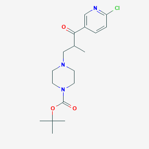 1-(6-Chloro-pyridin-3-yl)-2-methyl-3-(4-Boc-piperazin-1-yl)-propan-1-one