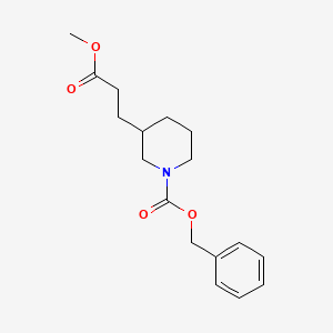 molecular formula C17H23NO4 B1500246 Benzyl 3-(3-methoxy-3-oxopropyl)piperidine-1-carboxylate 