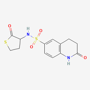 molecular formula C13H14N2O4S2 B15002566 2-oxo-N-(2-oxotetrahydrothiophen-3-yl)-1,2,3,4-tetrahydroquinoline-6-sulfonamide 